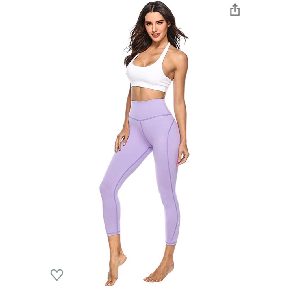 Lilac seamless sweat-wicking yoga workout pants